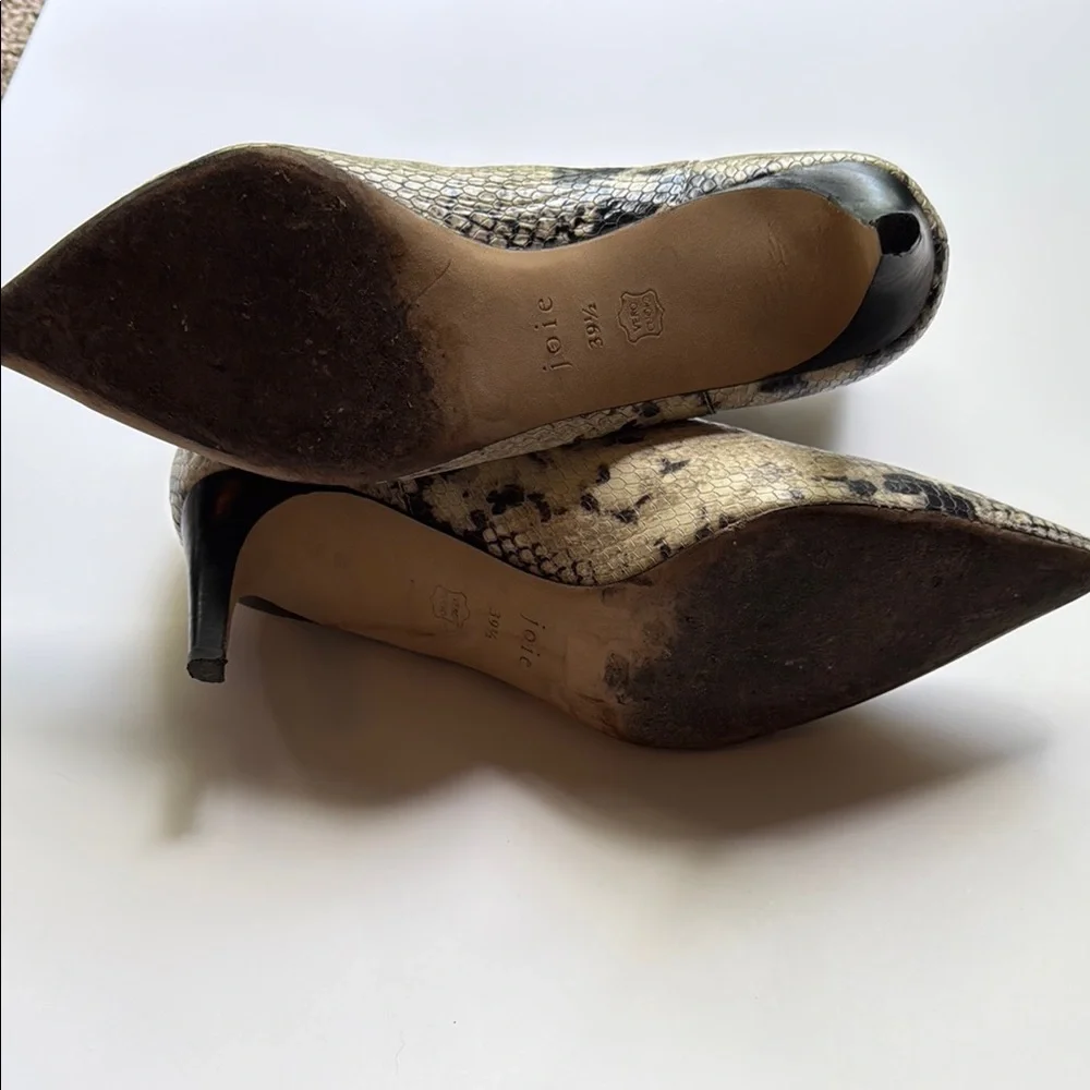 Joie Cream and Black Ankle Booties with Sleek Design